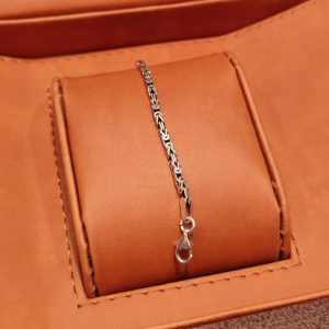 دستبند نقره مردانه مدل کرال - کد B349
