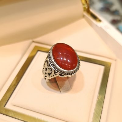 انگشتر نقره دستساز مردانه عقیق یمنی - کدR1348