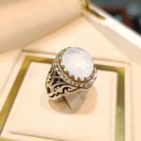 انگشتر نقره دستساز مردانه نگین استار سفید - کدR1368